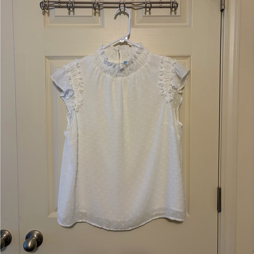 Women’s White CeCe Sleeveless Blouse